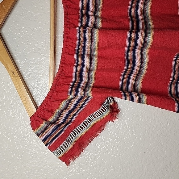 dRA Anthropologie Boho Off The Shoulder Serape Raw Hem Top - Picture 3 of 9